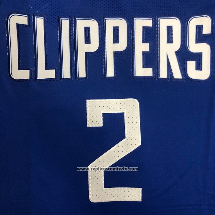 Camiseta Los Angeles Clippers Kawhi Leonard #2 Icon 2020-21 Autentico Azul